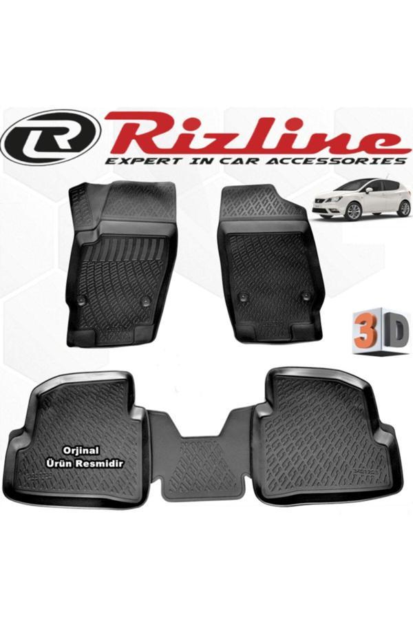 Rizline Seat Ibiza 3D Paspas Havuzlu Siyah Hb 2009 - 2017 Arası 4 Parça Set - Image 1