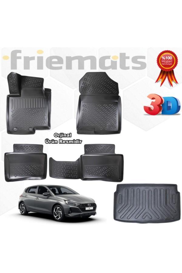 Friemats Hyundai I20 3D Havuzlu Paspas+Bagaj Havuzu 2020 Sonrası - Image 1