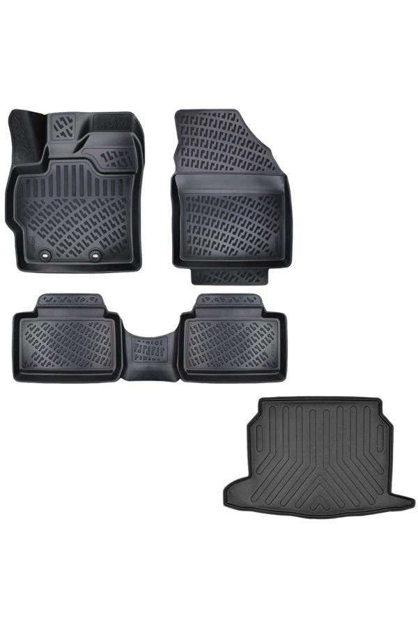 Friemats Toyota Yaris Cross 3D Havuzlu Paspas + 3D Bagaj Havuzu Alt Paspası Siyah Set 2022 Sonrası - Image 1