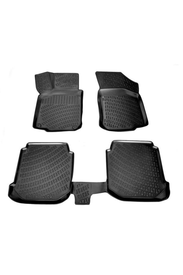 Friemats Vw Bora 3D Paspas Havuzlu Sedan 1998 - 2004 Arası Siyah 4 Parça Set - Image 1
