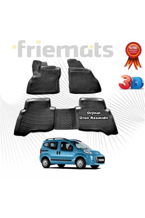 Friemats Citroen Nemo 3D Havuzlu Paspas 2008-2020 Arası Siyah 4 Parça - Image 1