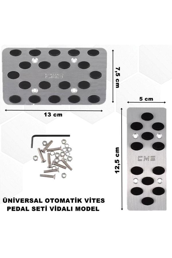 Caraks Araç Pedal Seti Üniversal Otomatik Vites Pedal Seti 2 Parça Vidalı Model - - Image 1