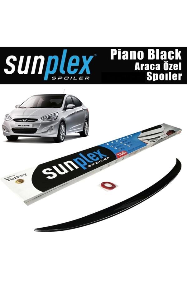 Sunplex Accent Blue Bagaj Üstü Spoiler 2011 Sonrası Piano Black Uyumlu - Image 1