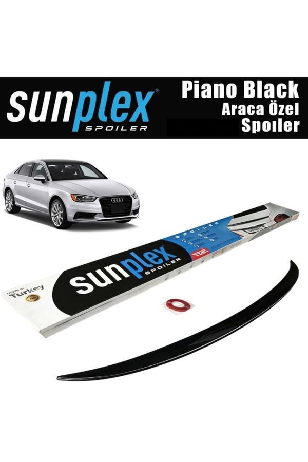 Sunplex Audi A3 Bagaj Üstü Spoiler Sd 2013-2020 Arası Piano Black Uyumlu - Image 1