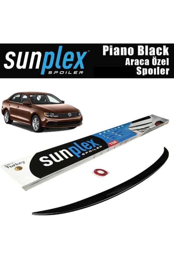 Sunplex Vw Jetta Bagaj Üstü Spoiler 2011-2018 Arası Piano Black Uyumlu - Image 1