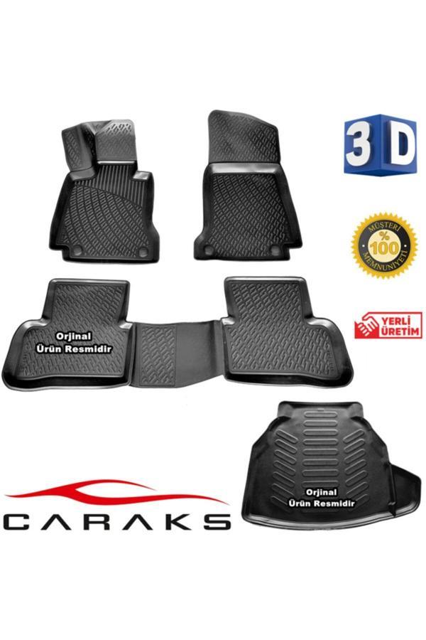 Caraks Mercedes W205 3D Havuzlu Paspas+Bagaj Havuzu P.Setli 2015 Sonrası Marka - Image 1