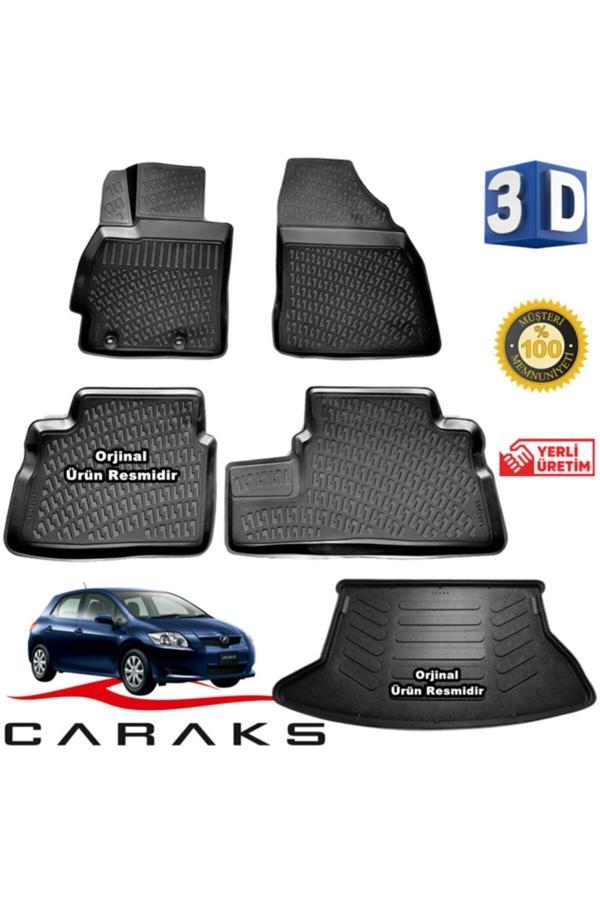 Caraks Toyota Auris 3D Havuzlu Paspas + 3D Bagaj Havuzu 2007-2012 Arası Marka - Image 1