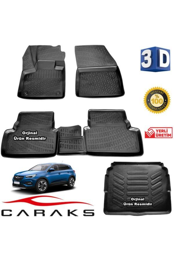 Caraks Opel Grandland 3D Havuzlu Paspas + Bagaj Havuzu 2017 Sonrası Marka - Image 1