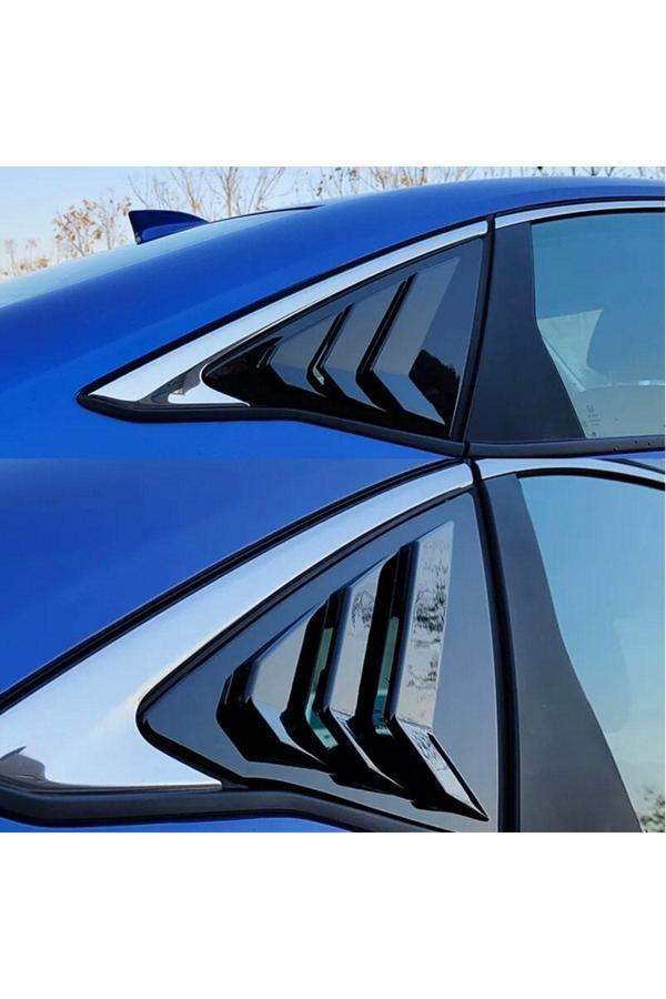 Caraks Honda Civic Fe Kelebek Cam Kaplama Vizörü 2022 Piano Black - Image 1