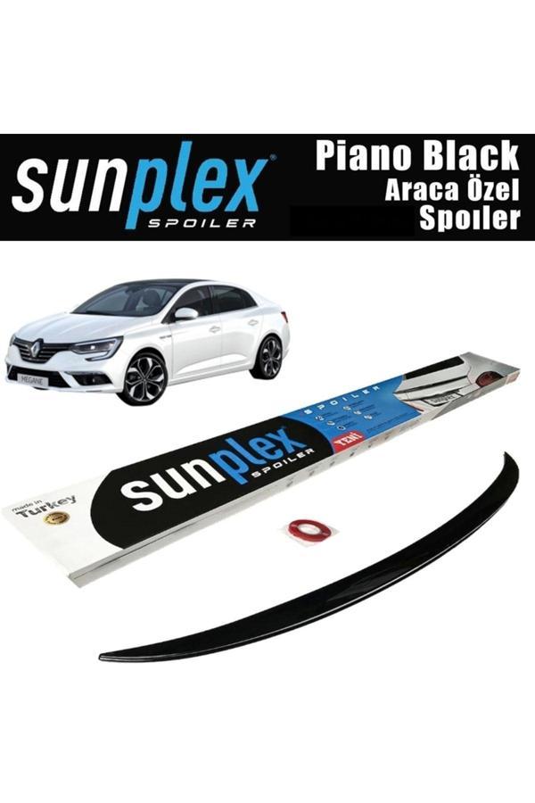 Sunplex Megane 4 Bagaj Üstü Spoiler Sedan 2016 Sonrası Pianoblack Uyumlu - Image 1