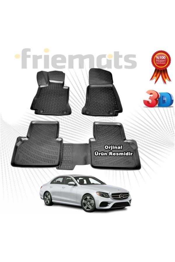 Friemats Mercedes W213 E Serisi 3D Havuzlu Paspas 2016 Sonrası Siyah 4 Parça Set - - Image 1