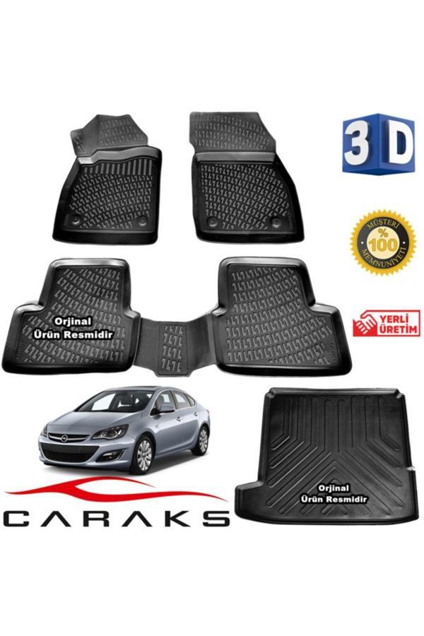 Caraks Opel Astra J Sedan 3D Havuzlu Paspas+Bagaj Havuzu 2019 Sonrası Marka - Image 1