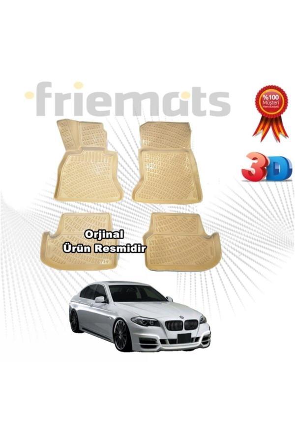 Friemats Bmw F10 - 5 Serisi 3D Paspas Havuzlu 2013 Sonrası Bej 4 Parça Set - - Image 1