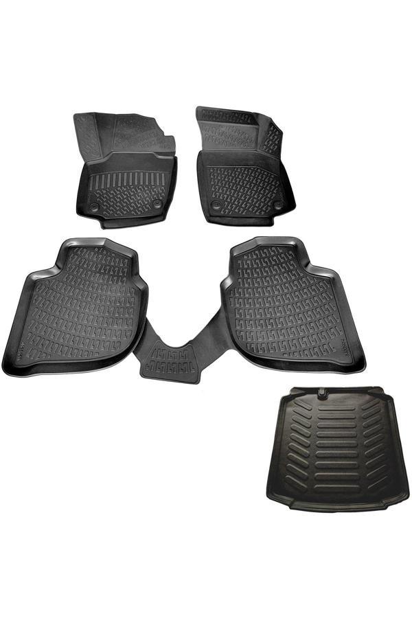 Caraks Skoda Rapid 3D Havuzlu Paspas + Bagaj Havuzu 2013-2020 Arası Marka Tmd Grup - Image 1