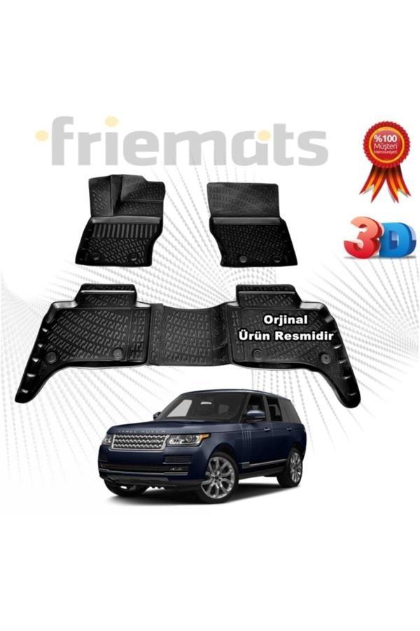Friemats Range Rover Vogue 3D Havuzlu Paspas 2013-2020 Arası Siyah 4 Parça - Image 1