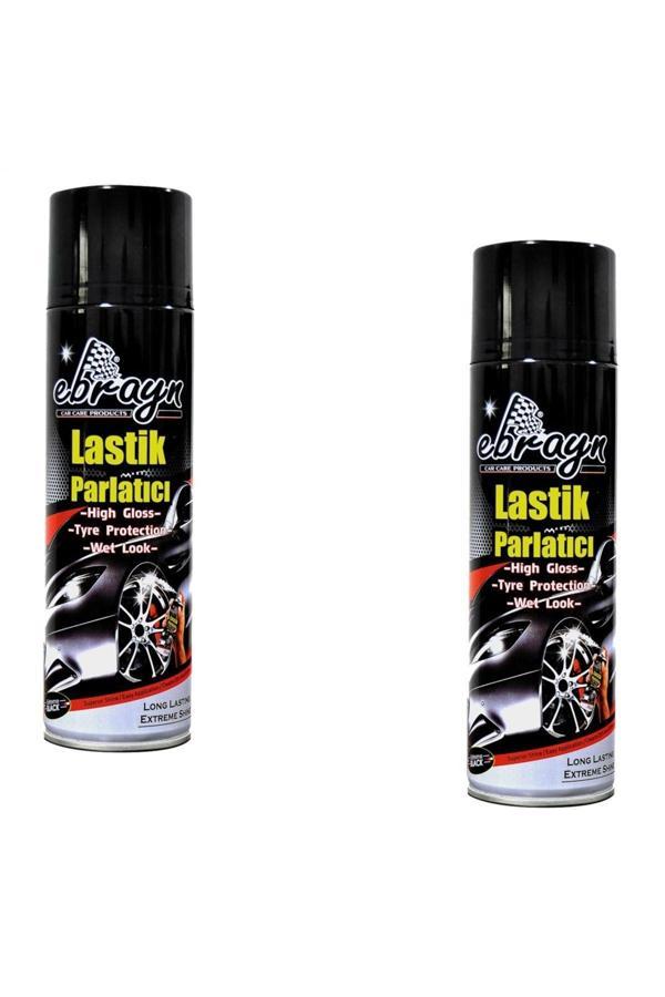 Caraks Premium Lastik Parlatıcı Tampon Parlatıcı Koruyucu Ebrayn Aerosol Sprey 500 Ml Kaliteli 2 Adet - Image 1