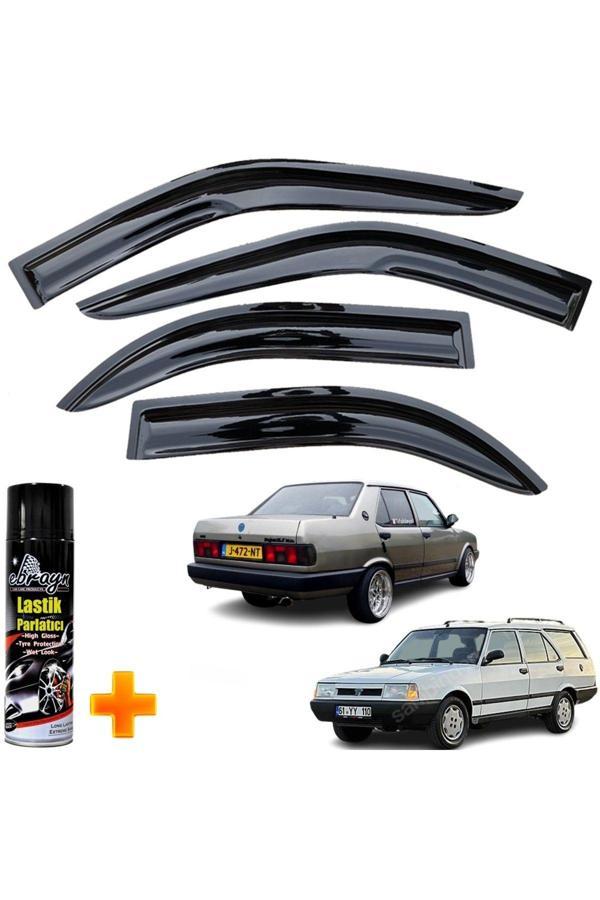 Caraks Fiat Tofaş Mügen Cam Rüzgarlığı Tüm Kasalara Uyumlu 4 Lü Takım +500Ml Lastik Parlatıcı - Image 1