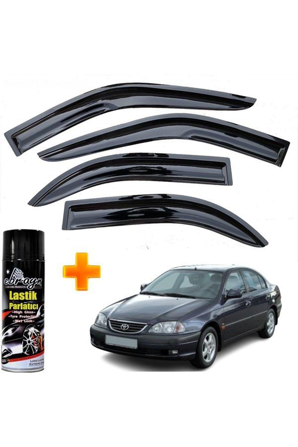 Caraks Toyota Avensis Mügen Cam Rüzgarlığı 1997-2002 Arası 4 Lü Takım +500Ml Lastik Parlatıcı - Image 1
