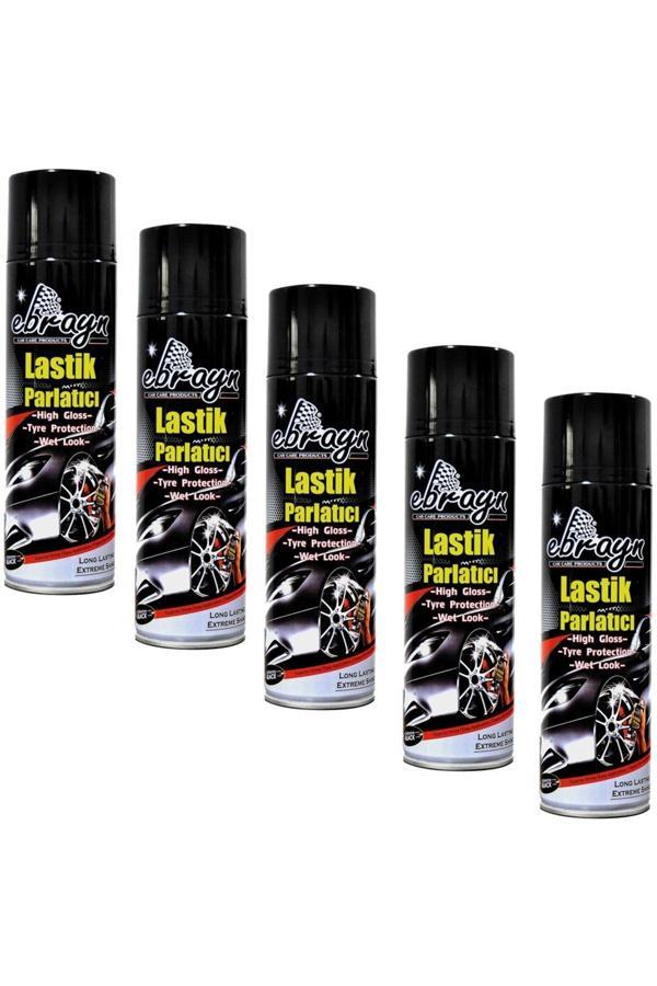 Caraks Premium Lastik Parlatıcı Tampon Parlatıcı Koruyucu Ebrayn Aerosol Sprey 500 Ml Kaliteli 5 Adet - Image 1