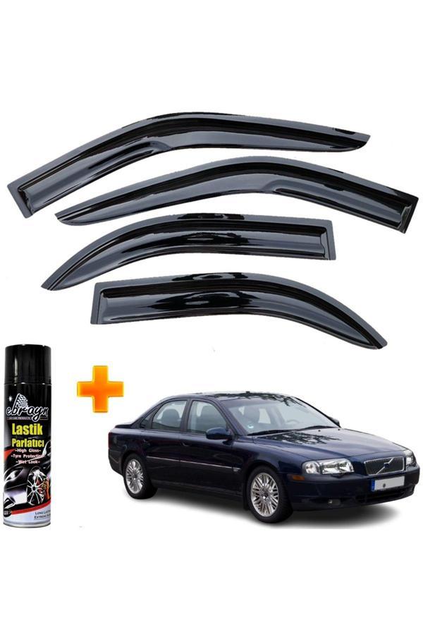Caraks Volvo S80 Mügen Cam Rüzgarlığı 1999-2006 Arası 4 Lü Takım +500Ml Lastik Parlatıcı - Image 1