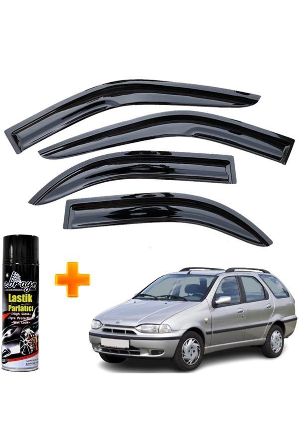 Caraks Fiat Palio Stw Mügen Cam Rüzgarlığı Tüm Kasalara Uyumlu 4 Lü Takım +500Ml Lastik Parlatıcı - Image 1