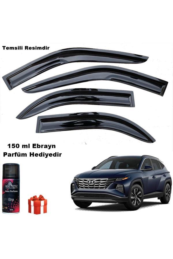 Caraks Hyundai Tucson Mügen Cam Rüzgarlığı 2021 Sonrası 4 Lü Takım Koku Hediyeli - Image 1
