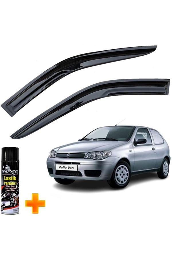 Caraks Fiat Palio Van Mügen Cam Rüzgarlığı Tek Kapı Kasalara Uyumlu 2 Lü Takım +500Ml Lastik Parlatıcı - Image 1
