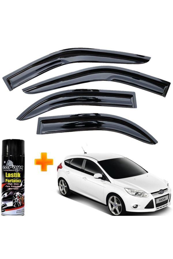 Caraks Focus 3 Mügen Cam Rüzgarlığı Hb 2011-2018 Arası 4 Lü Takım +500Ml Lastik Parlatıcı - Image 1