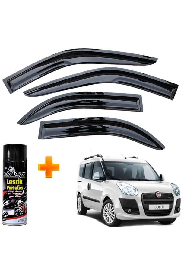 Caraks Fiat Doblo 2 Mügen Cam Rüzgarlığı 2010-2022 Arası 4 Lü Takım +500Ml Lastik Parlatıcı - Image 1