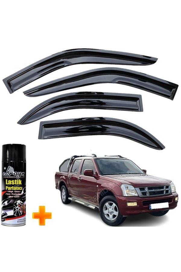 Caraks Isuzu D-Max Mügen Cam Rüzgarlığı 2004-2012 Arası 4 Lü Takım +500Ml Lastik Parlatıcı - Image 1