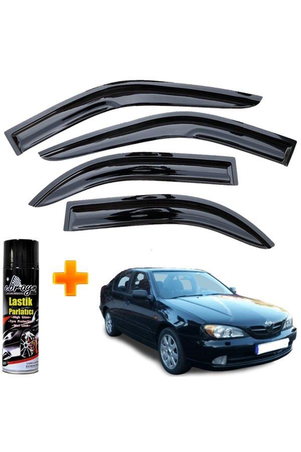 Caraks Nissan Primera Mügen Cam Rüzgarlığı 1995-2002 Arası 4 Lü Takım +500Ml Lastik Parlatıcı - Image 1