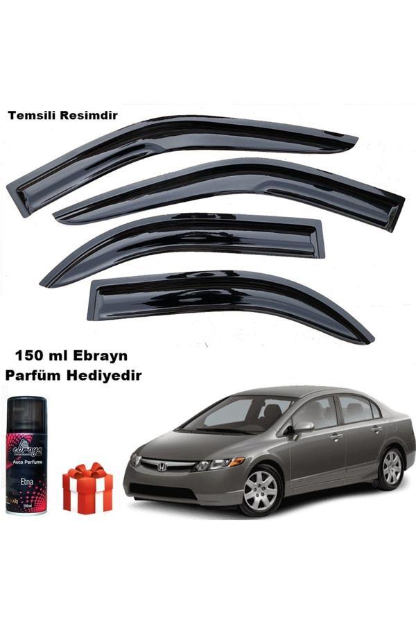 Caraks Honda Civic Mügen Cam Rüzgarlığı 2007 - 2012 Arası 4 Lü Takım Koku Hediyeli - Image 1