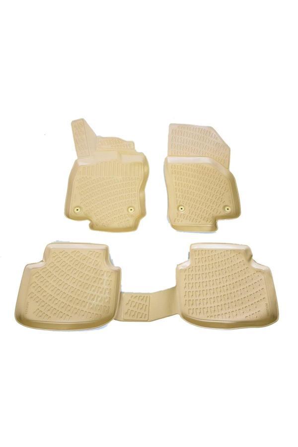 Caraks Vw Tiguan 3D Paspas Havuzlu 2016 - 2020 Arası Bej 4 Parça Set - Image 1