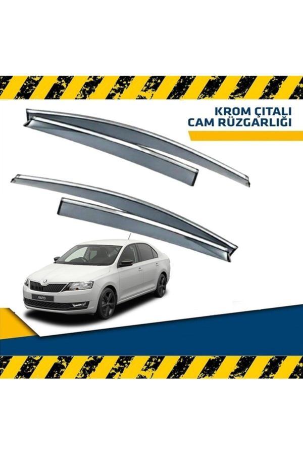 Point Skoda Rapid Mügen Cam Rüzgarlığı Kromlu Sedan 2012 - 2021 Arası 4 Lü Set - Image 1