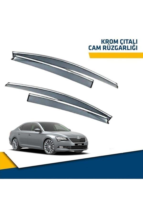 Point Skoda Süper B Mügen Cam Rüzgarlığı ( Nikelajlı ) Sedan 2015 - 2021 Arası 4 Lü Set - Image 1