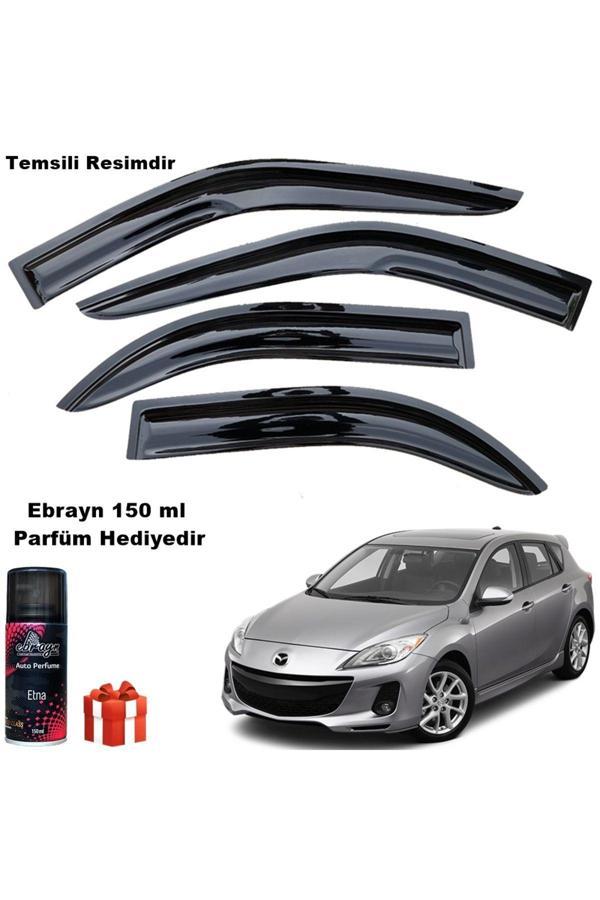 Caraks Mazda 3 Mügen Cam Rüzgarlığı Hb 2009-2014 Arası Çift Kelebek 4 Lü Takım Koku Hediyeli - Image 1
