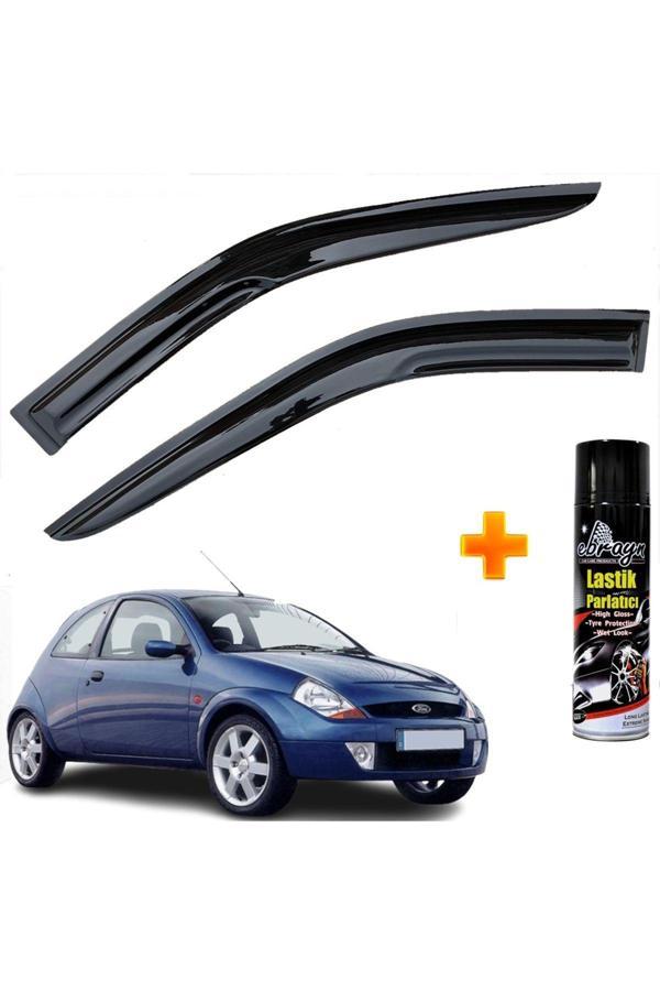 Caraks Ford Ka Mügen Cam Rüzgarlığı 1997-2007 Arası Ön İki Camlar 2 Li Takım +500Ml Lastik Parlatıcı - Image 1