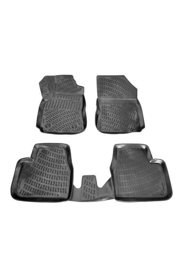 Caraks Citroen C4 Cactus 3D Paspas Havuzlu 2015 - 2020 Arası Siyah 4 Parça Set - Image 1