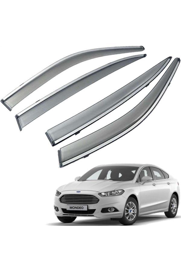 Caraks Mondeo Mügen Cam Rüzgarlığı Kromlu Rüzgarlık ( Paslanmaz Kromlu) 2014-2020 Arası 4 Lü Füme Renk - Image 1