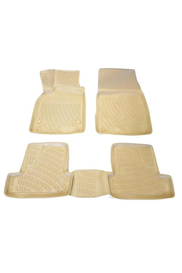 Caraks Renault Megane 3 Hb 3D Paspas Havuzlu 2009 - 2016 Arası Bej 4 Parça Set - Image 1