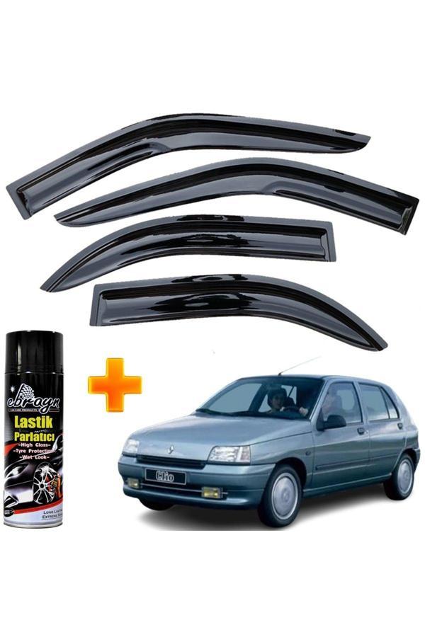 Caraks Renault Clio 1 Mügen Cam Rüzgarlığı 4 Kapı Tüm Kasalar 4 Lü Takım +500Ml Lastik Parlatıcı - Image 1