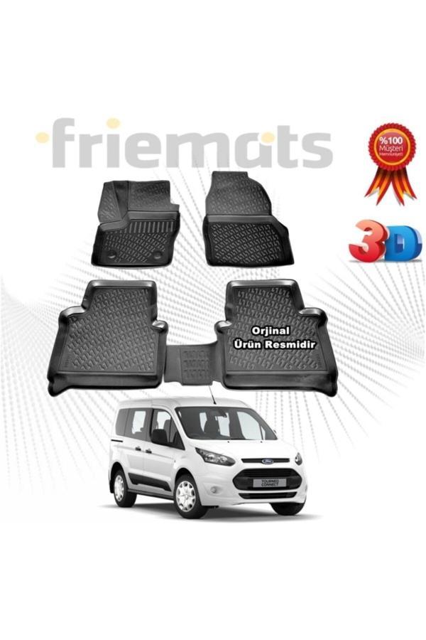 Point Ford Connect 3D Havuzlu Paspas 2015 - 2020 Arası Siyah 4 Parça Set - Friemats - Image 1