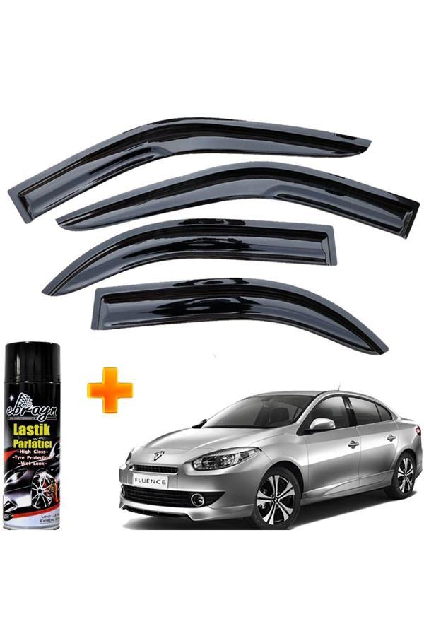 Caraks Renault Fluence Mügen Cam Rüzgarlığı 2010 - 2020 Arası 4 Lü Takım +500Ml Lastik Parlatıcı - Image 1