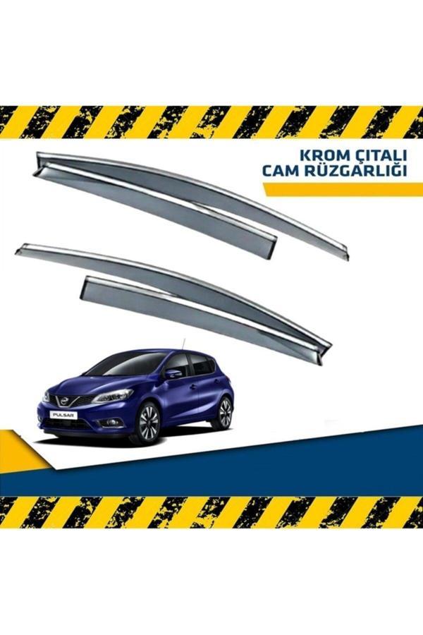 Point Nissan Pulsar Mügen Cam Rüzgarlığı Kromlu 2015 - 2021 Arası 4 Lü Set - Image 1