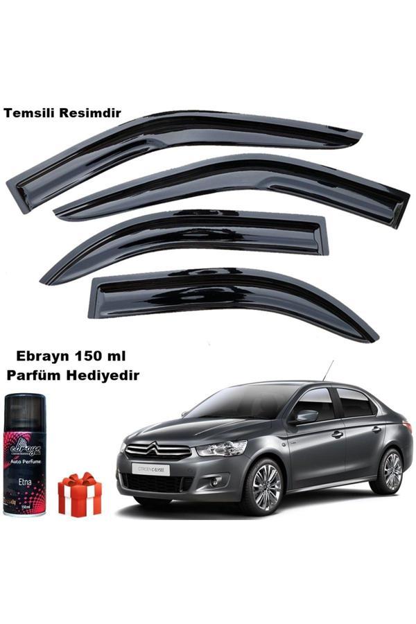 Caraks Citroen Elysee Mügen Cam Rüzgarlığı 2012 - 2019 Arası 4 Lü Takım Koku Hediyeli - Image 1