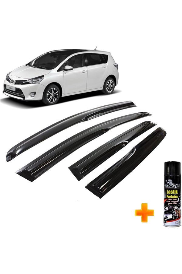 Caraks Toyota Verso Mügen Cam Rüzgarlığı 2010-2017 Arası 4 Lü Takım +500Ml Lastik Parlatıcı - Image 1