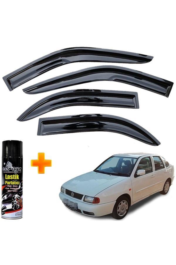 Caraks Vw Polo Mügen Cam Rüzgarlığı Sedan 1996-2001 Arası 4 Lü Takım +500Ml Lastik Parlatıcı - Image 1