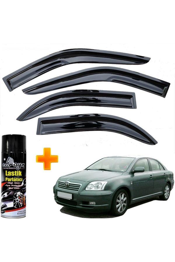 Caraks Toyota Avensis Mügen Cam Rüzgarlığı 2003 - 2009 Arası 4 Lü Takım +500Ml Lastik Parlatıcı - Image 1
