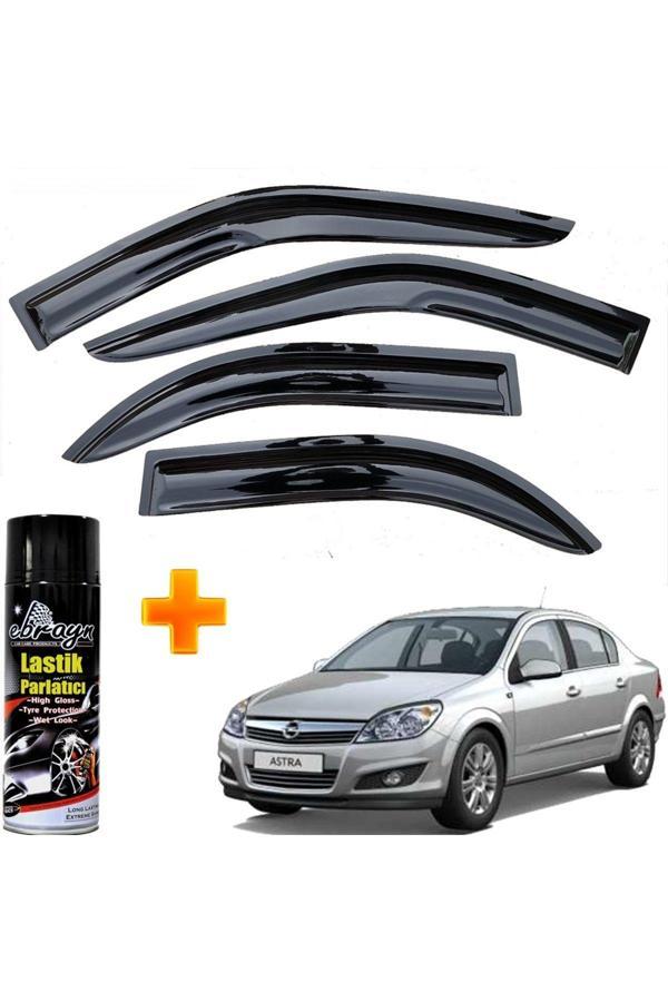 Caraks Opel Astra H Mügen Cam Rüzgarlığı Sedan 2008-2017 Arası 4 Lü Takım +500Ml Lastik Parlatıcı - Image 1