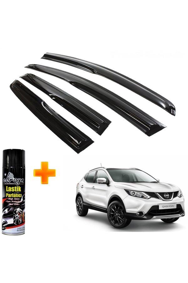 Caraks Nissan Qashqai Mügen Cam Rüzgarlığı 2014-2020 Arası 4 Lü Takım +500Ml Lastik Parlatıcı - Image 1